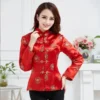 Women's Red Satin Tang Suit Jacket