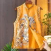 Women's Embroidered Tang Suit Sleeveless Vest