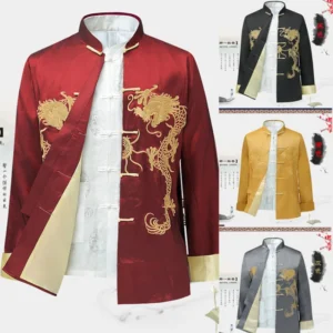 Men's Embroidered Dragon Tang Suit Jacket