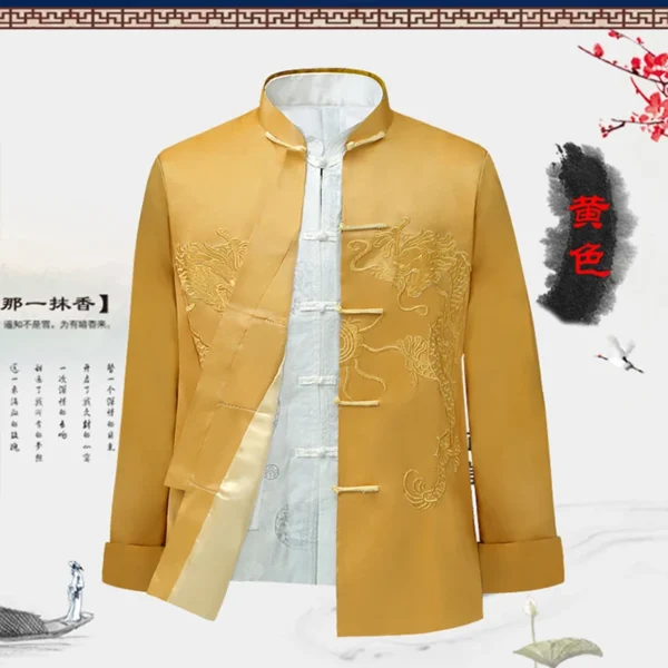 Men's Embroidered Dragon Tang Suit Jacket