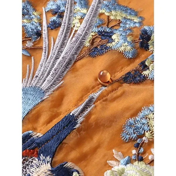 Women's Embroidered Tang Suit Sleeveless Vest