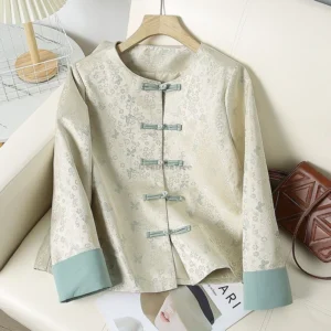 Women's Modern Tang Suit Long Sleeve Shirt
