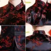 Women's Dragon Tang Suit Satin Blouse